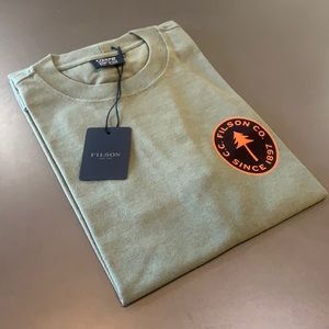C.C. Filson S/S Graphic T-Shirt, Burnt/Olive, NEW, Made in USA